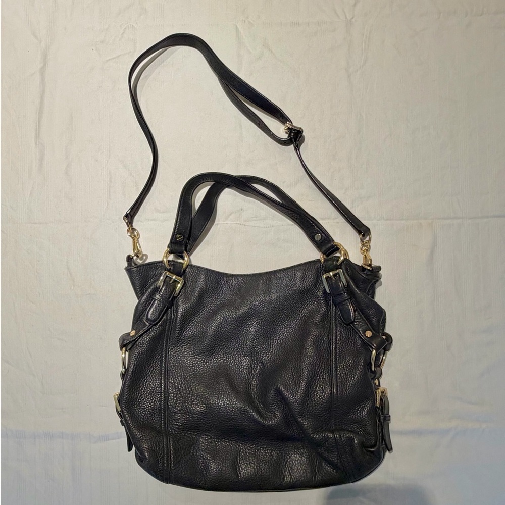Michael Kors Black Crossbody Bag - pebble leather, convertible straps